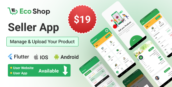 EcoShop – aplicativo de vendedor de comércio eletrônico multivendor