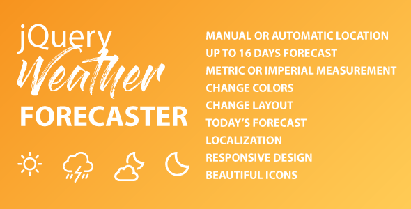 Atesticador meteorológico do jQuery