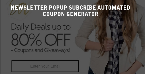 Boletim informativo do MailChimp Subscribe pop -up e gerador de cupom com suporte de cupom de aniversário
