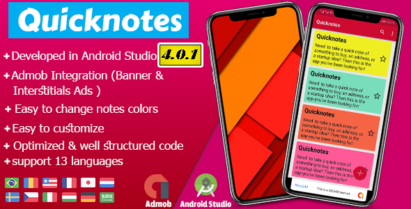 Notas coloridas do QuickNotes