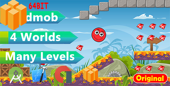 Jungle Red Ball World – BuildBox BBDoc 64bit