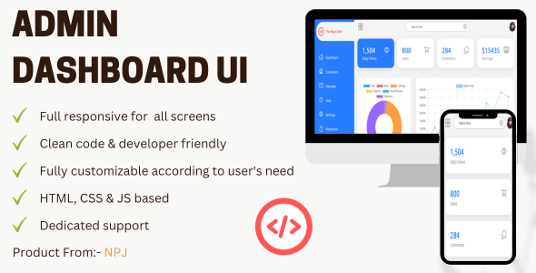 UI do painel de administração