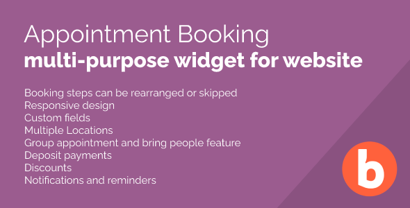 Widget de reserva de compromisso para o site (SaaS)