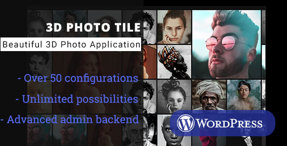 Photo 3D Photo – Plugin de mídia do WordPress