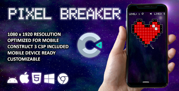 Pixel Breaker – HTML 5 – Construct 3 Game