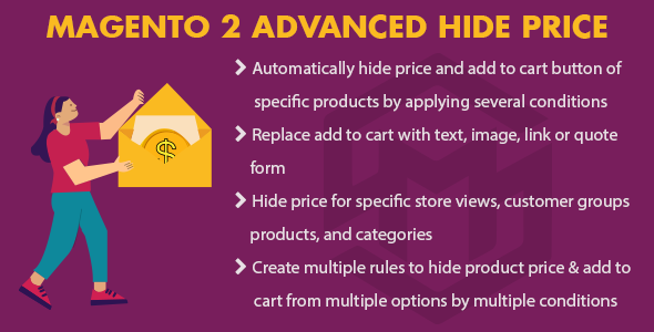 Preço de ocultação avançada de magento 2