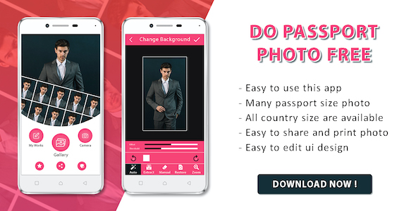 Fabricante de fotos de tamanho de passaporte