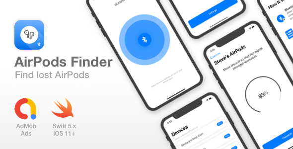 AirPods Finder – Localize Lost Bluetooth Devices – App completo iOS