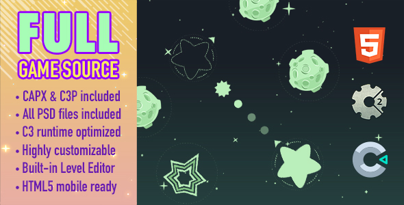 Get essas estrelas – jogo HTML5 (Construct 2 & Construct 3)