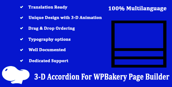 Acordeão de três dias para construtor de páginas WPBakery
