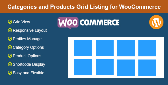 Categorias e Listagem de grade de produtos para WooCommerce