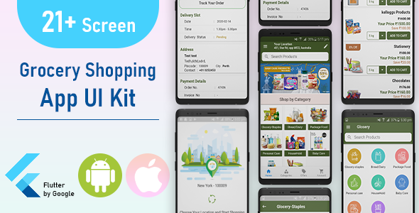 Flutter Grocery and Supermarket UI Kit
