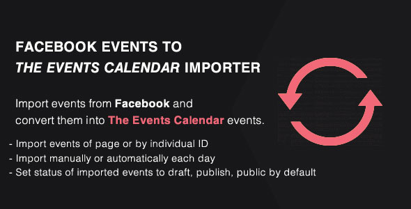 Importador de eventos do Facebook para o Calendário de Eventos Addon – Pro
