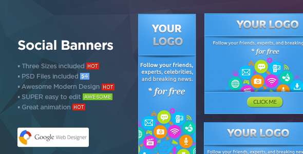 Banners sociais – modelo de banner da web social
