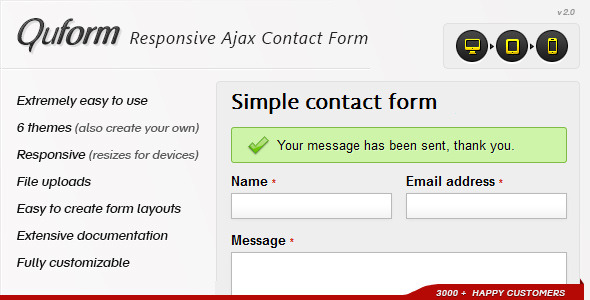 Quform – formulário de contato Ajax responsivo