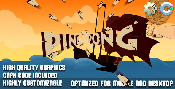 Ping Pong – jogo de sobrevivência (C2, C3, HTML5).