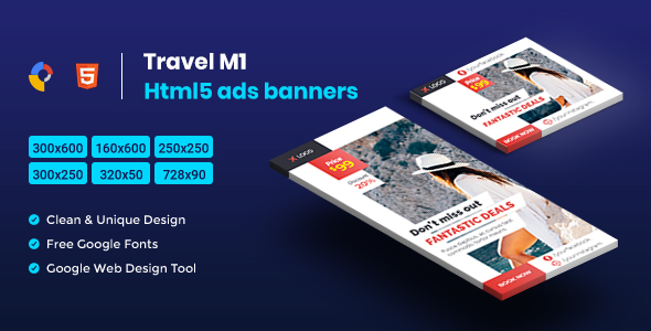 Viagem HTML5 Animate Banner Ads- Google Web Design M1