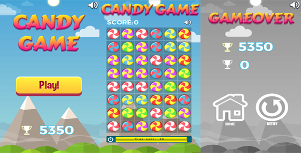 Jogo de doces – jogo casual html5