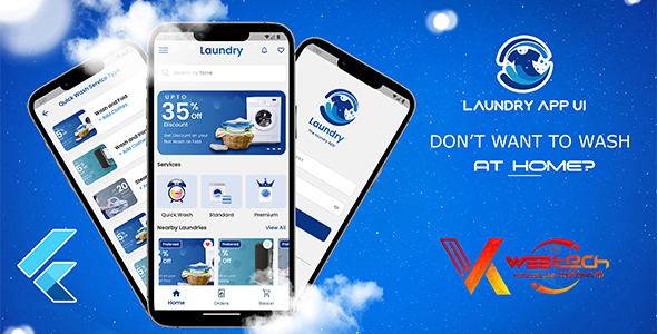 Lavanderia | Dobi Services Mobile App – UI | FLUTTER – VKWebTech
