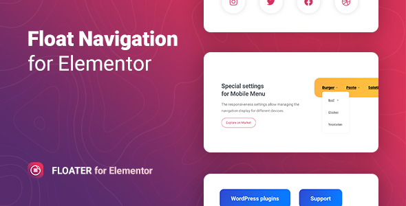 Floater – menu de navegação pegajoso para elementar