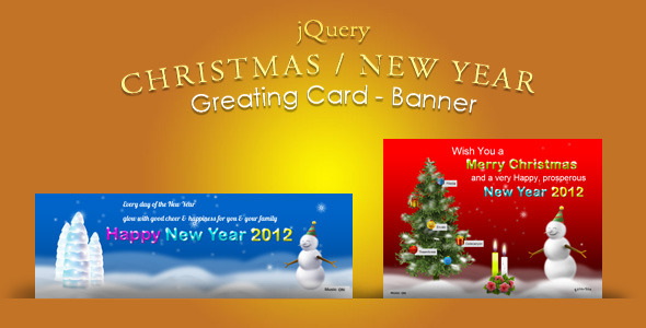JQuery Christmas, Ano Novo Card & Banner
