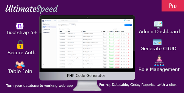 Ultimatespeed PHP Code Generator Pro