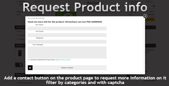 Informações de solicitação de Prestashop (compatível com GDPR)