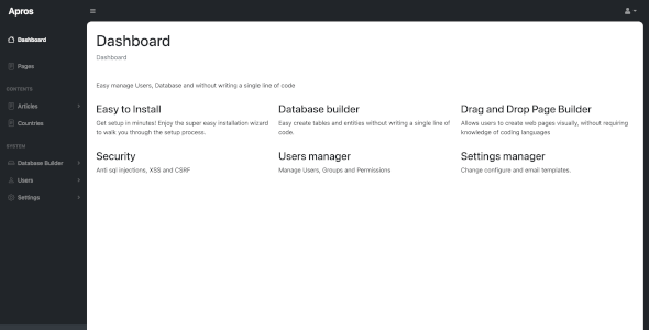 Profissional de Administração Dinâmica com Visual Page Builder