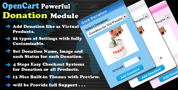 OpenCart Pooder Donation Módulo