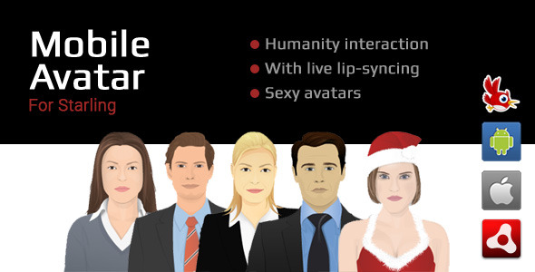 AS3 falando biblioteca Avatar para Starling
