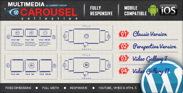 Carrossel responsivo multimídia com imagens de suporte ao vídeo de vídeo – plug -in do WordPress