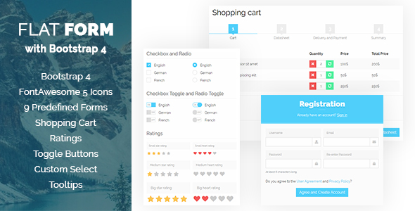 Forma plana com bootstrap 4