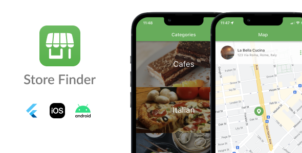 Store Finder – Encontre lojas ao seu redor – App IOS & Android Ready Flutter