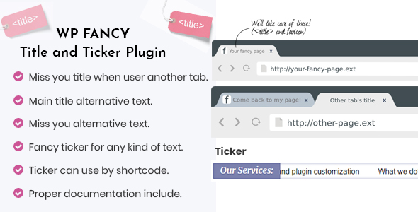 WP Fancy Title e Ticker WordPress Plugin