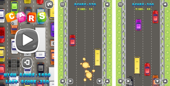 Carros – jogo html5 + android + admob (construto 3 | construto 2 | capx)