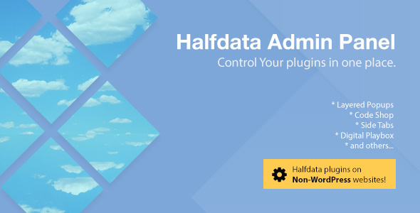 Painel de administração HalfData