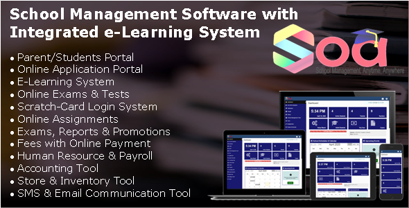SOA – Software de gerenciamento escolar com sistema integrado de e -learning e pais/alunos portal