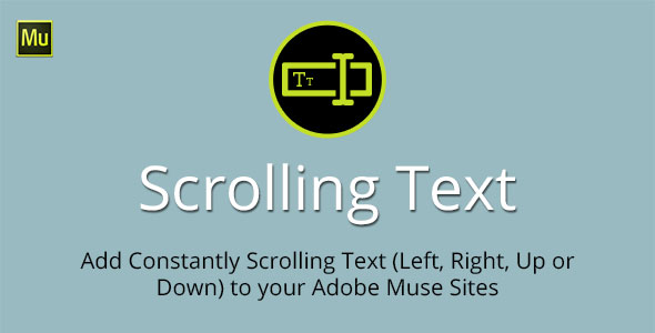 Widget de rolagem de texto Adobe Muse