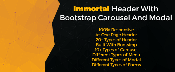 Cabeçalho imortal com bootstrap carousel e modal
