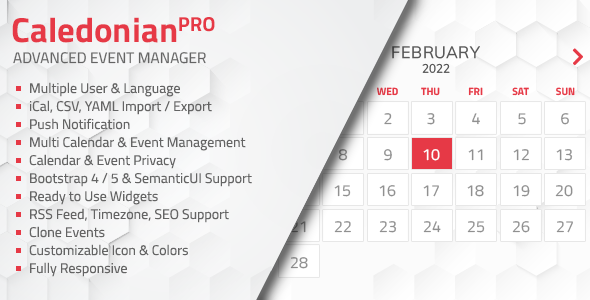 Calendário de eventos PHP da Caledonian PHP