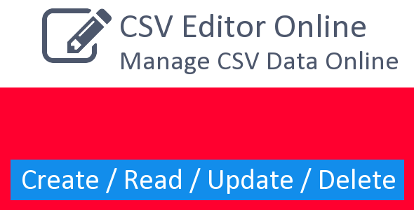 Editor de CSV online – PHP CRUD