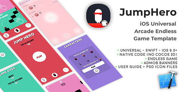 Jumphero | Modelo de jogo universal iOS (Swift)