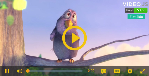 Retina de pele plana para videojs