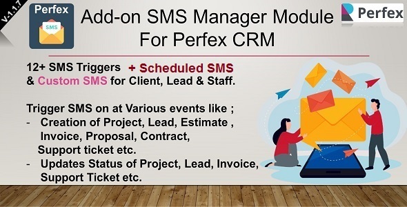 Módulo de gerente SMS complementar para o Perpex CRM