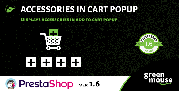 Acessórios para Prestashop em pop -up de carrinho