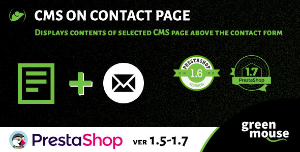 Prestashop CMS na página de contato