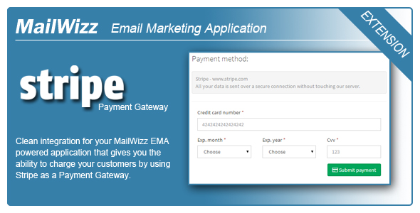 Mailwizz Ema integração com gateway de pagamento de stripe para assinaturas