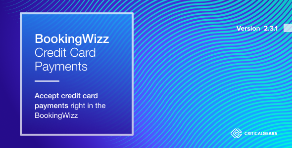 Pagamentos de cartão de crédito BookingWizz