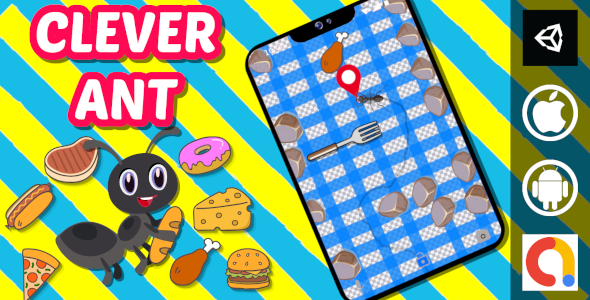 Formiga inteligente com 20 níveis | Jogo de unidade com Admob para Android e iOS