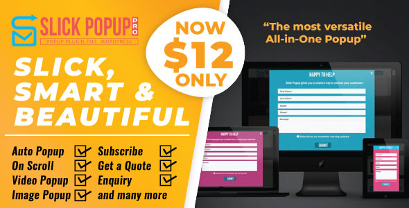 Plug -in pop -up do WordPress – Slick Popup Pro